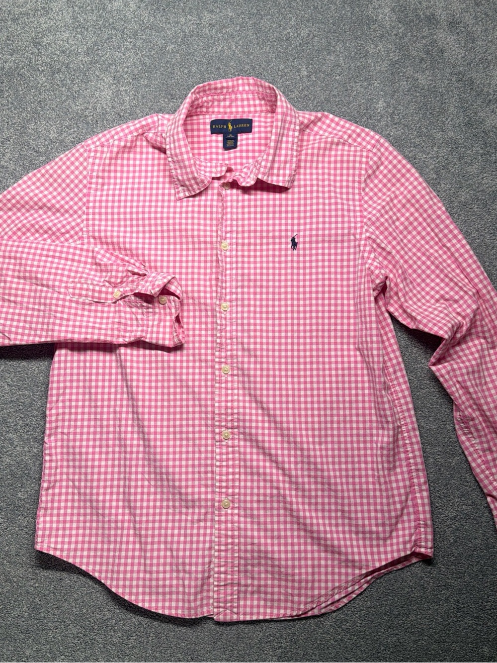 Youth XL 18-20 Ralph Lauren Pink Button-Down Shirt